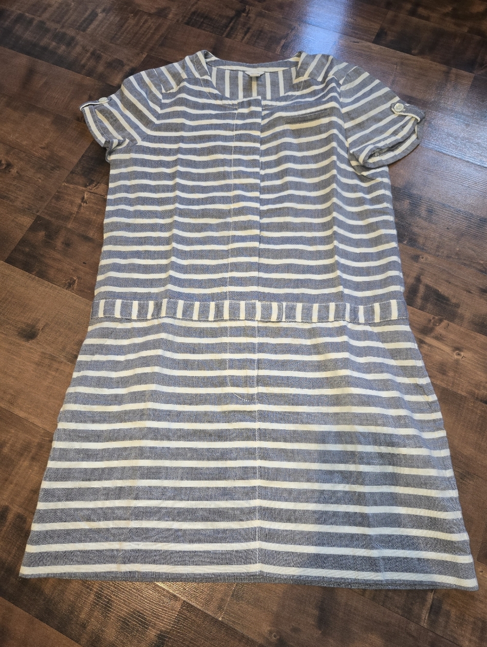 ​J.Crew Shirt Dress [Size 8] Blue Coastal 100% Cotton Basic Scandigirl